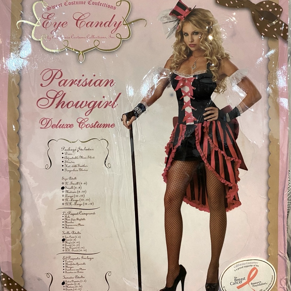 Parisian Showgirl Deluxe Costume- Halloween Costume- Party Costume